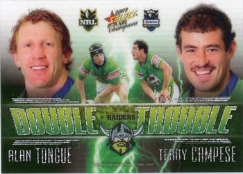 2009 Select NRL Champions - Double Trouble #DT4 Alan Tongue / Terry Campese Front